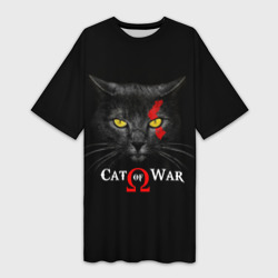 Платье-футболка 3D Cat of war collab