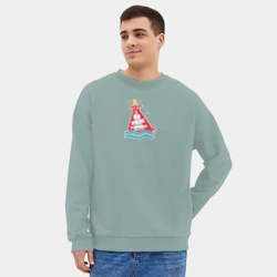 Мужской свитшот oversize без начеса хлопок Бережкарики - фото 2