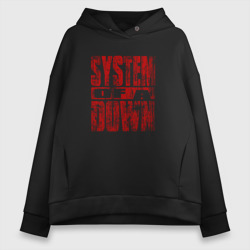 Женское худи Oversize хлопок System of a Down ретро стиль