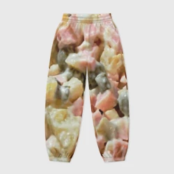 Женские джоггеры оверсайз 3D Салат оливье