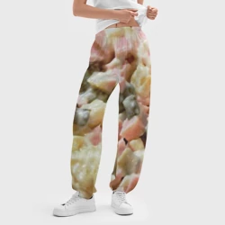 Женские джоггеры оверсайз 3D Салат оливье - фото 2