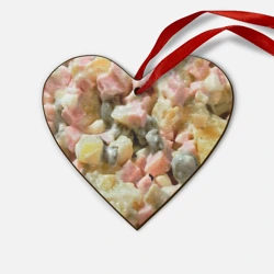 Деревянная игрушка Сердце Салат оливье