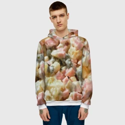 Мужская толстовка 3D Салат оливье - фото 2