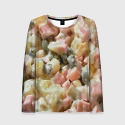Женский лонгслив 3D Салат оливье