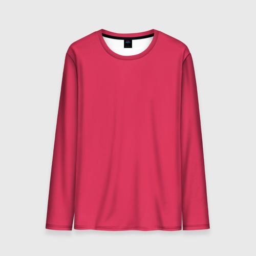 Мужской лонгслив 3D Viva magenta pantone textile cotton, цвет 3D печать