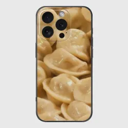 Чехол для iPhone 16 Pro силиконовый с защитой камеры Пельмени