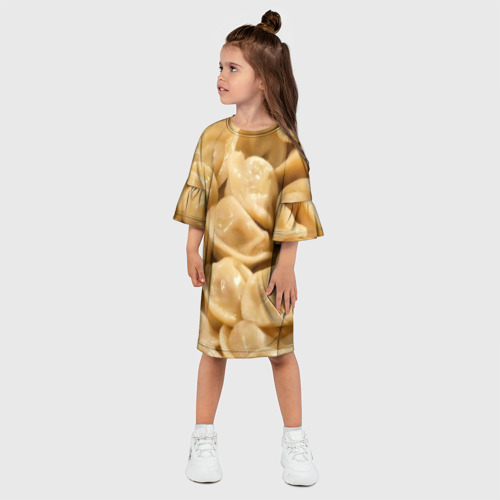 Детское платье 3D Пельмени, цвет 3D печать - фото 3
