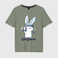 Мужская футболка хлопок Oversize Gym bunny