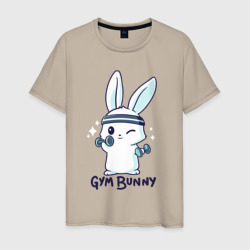 Мужская футболка хлопок Gym bunny