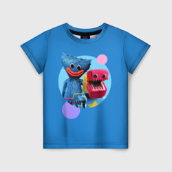 Детская футболка 3D Poppy Playtime Хагги Вагги и Бокси Бу