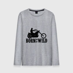 Мужской лонгслив хлопок Born to be wild