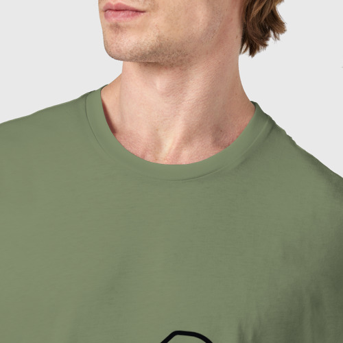 Мужская футболка хлопок Пластырь Im ok, цвет авокадо - фото 6