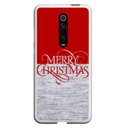 Merry Christmas красный – Чехол для Xiaomi Redmi Mi 9T с принтом купить