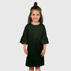 Детское платье 3D Однотонный двоичный код - фото 2