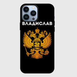 Чехол для iPhone 13 Pro Max Владислав и зологой герб РФ