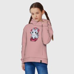 Детское худи Oversize хлопок Котёнок заядлый игроман - фото 2