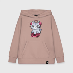 Детская толстовка хлопок Котёнок заядлый игроман