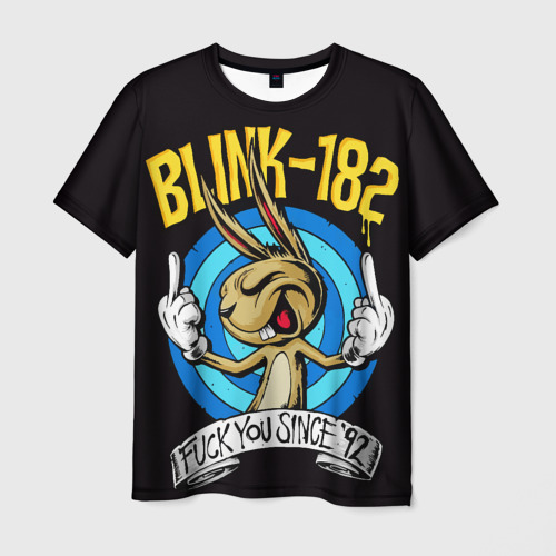 Мужская футболка с принтом Blink - fuck you since, вид спереди №1
