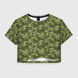 Милитари деньги бумажные – Женская футболка Crop-top 3D с принтом купить