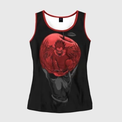 Женская майка 3D Рюк и красное яблоко