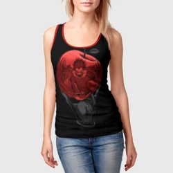 Женская майка 3D Рюк и красное яблоко - фото 2