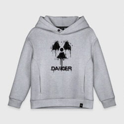Детское худи Oversize хлопок Danger radiation symbol