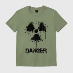 Мужская футболка хлопок Danger radiation symbol