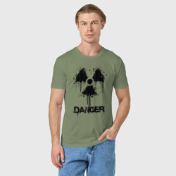 Мужская футболка хлопок Danger radiation symbol - фото 2