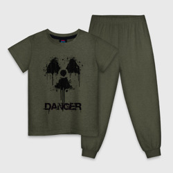 Детская пижама хлопок Danger radiation symbol