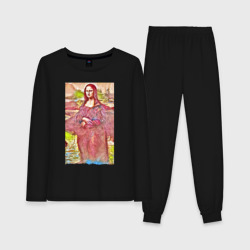 Женская пижама с лонгсливом хлопок Мона Лиза - фантазия
