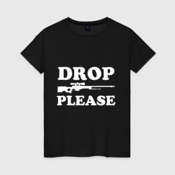 Женская футболка хлопок Drop AWP Please
