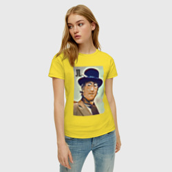 Женская футболка хлопок John Lennon - legendary musician - фото 2