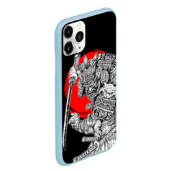 Чехол для iPhone 11 Pro Max матовый Самурай с мечом на черном фоне - фото 2