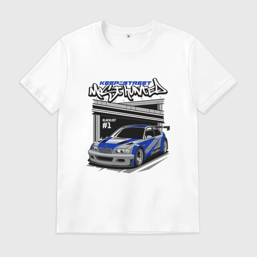 Мужская футболка хлопок BMW M3 GTR - NFS Most Wanted