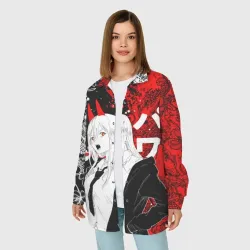 Женская рубашка oversize 3D Пауэр и драконы - фото 2