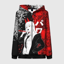 Женская толстовка 3D на молнии Пауэр и драконы