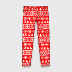 Детские леггинсы 3D New Year's winter pattern