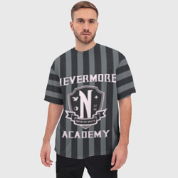 Мужская футболка oversize 3D Уэнcдей - Nevermore Academy - Академия Невермор - фото 2