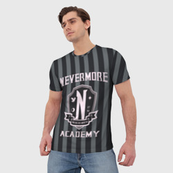 Мужская футболка 3D Уэнcдей - Nevermore Academy - Академия Невермор - фото 2