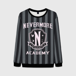 Мужской свитшот 3D Уэнcдей - Nevermore Academy - Академия Невермор
