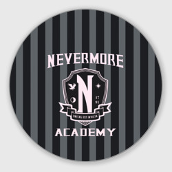 Круглый коврик для мышки Уэнcдей - Nevermore Academy - Академия Невермор