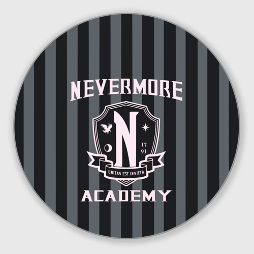 Круглый коврик для мышки Уэнcдей - Nevermore Academy - Академия Невермор