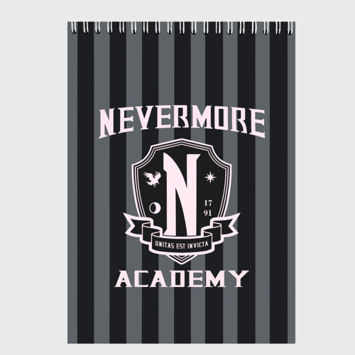 Скетчбук с принтом Уэнcдей - Nevermore Academy - Академия Невермор, вид спереди №1