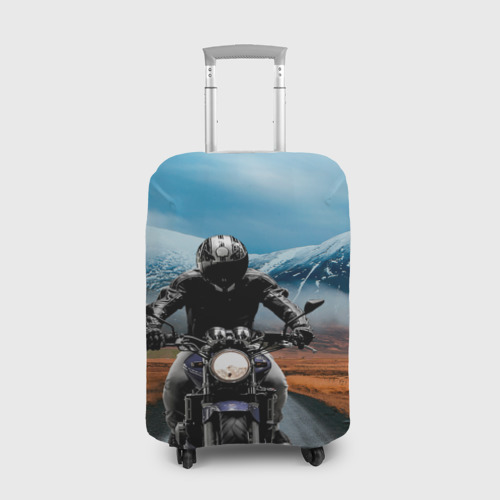 Чехол для чемодана 3D Мотоцикл в горах, цвет 3D печать