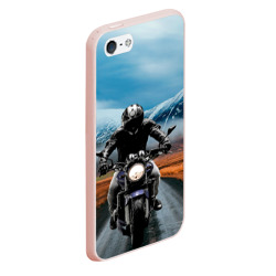 Чехол для iPhone 5/5S матовый Мотоцикл в горах - фото 2