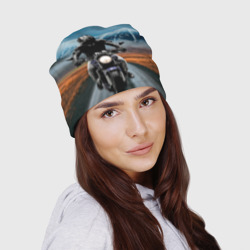 Шапка 3D Мотоцикл в горах - фото 2