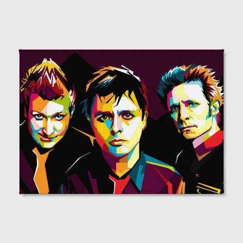 Холст прямоугольный Green day portrait, цвет 3D печать - фото 2