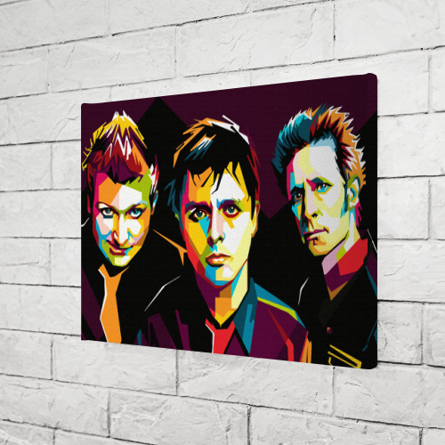 Холст прямоугольный Green day portrait, цвет 3D печать - фото 3