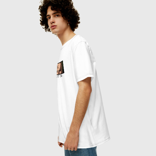 Мужская футболка хлопок Oversize с принтом Зоро Ророноа, вид сбоку #3