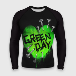 Мужской рашгард 3D Green day heart nails